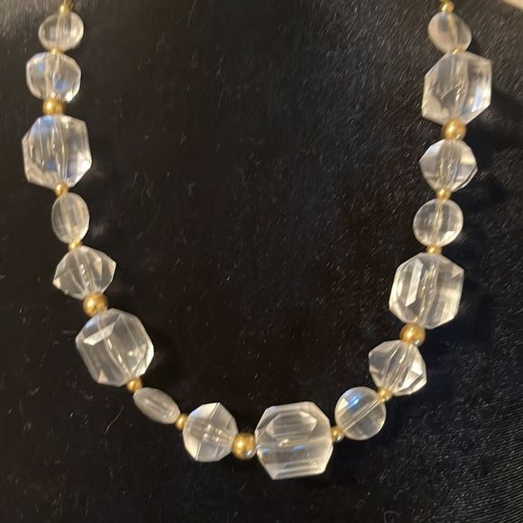 Kate Spade Crystal beaded statement necklace with bronze adjustable chain - Picture 2 of 5